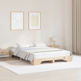 vidaXL Κρεβάτι Φυσικό Μασίφ Ξύλο Πεύκου 140 x 200 εκ. Ανθεκτικό