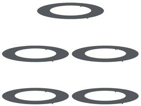 vidaXL κατάλληλο για επίπεδα δαχτυλίδια δέντρου 5 pcs Ανθρακί