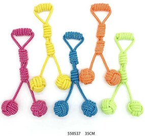 Παιχνίδι σκύλου σχοινί με μπάλες - 35cm - 12pcs - 550538