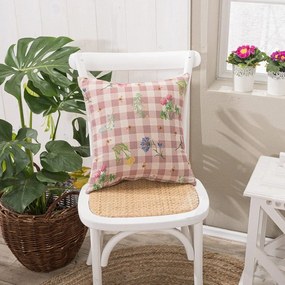 Μαξιλαροθήκη Διακοσμητική Parrillia 06 Pink Teoran 45X45 Cotton-Polyester