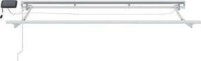 vidaXL Χειροκίνητο πλαίσιο τέντας με LED 3 x 2,5 μ