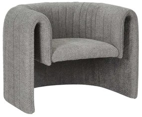 Πολυθρόνα Riker HM9682.01 92x74x69cm Μεταλλικός Σκελετός Με Ύφασμα Grey Metal, Fabric