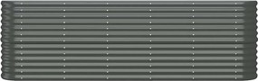 vidaXL Ζαρντινιέρα Ανθρακί 224x40x68 εκ Γαλβανισμένος χάλυβας