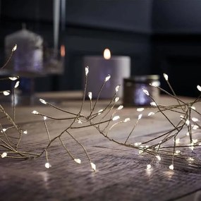 Χριστουγεννιάτικα Λαμπάκια LED ψυχρό χρώμα με Διαφανές Καλώδιο 100led - Christmas lights white light-890050-190786