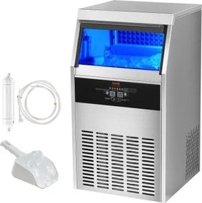 VEVOR Commercial Ice Maker Freestanding Cabinet Machine 100lbs/24H 50 Ice Cubes