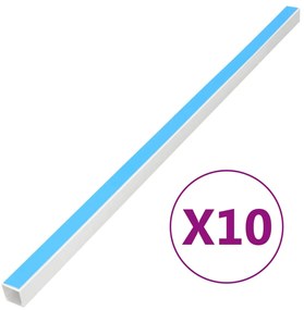 vidaXL Κανάλι Καλωδίων Αυτοκόλλητο 15 x 10 χιλ. 10 μ. από PVC