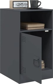 vidaXL Κομοδίνο Ανθρακί 34,5x39x62 εκ. από Χάλυβα