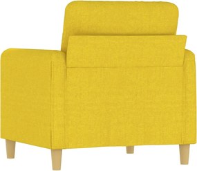 vidaXL Πολυθρόνα Ανοιχτό Κίτρινη 60 εκ. Υφασμάτινη
