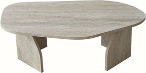 Τραπεζάκι Σαλονιού Τραβερτίνη / Φυμέ IFROCO 100x60x35