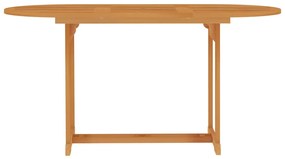 vidaXL Τραπέζι Κήπου 150 x 90 x 75 εκ. Μασίφ Ξύλο Teak