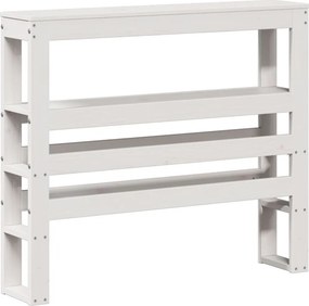 vidaXL Κρεβάτι Ηλικιωμένου με Κεφαλάρι Λευκό 90 x 190εκ. Μασίφ Πεύκο