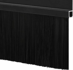 vidaXL Σφραγίδες πόρτας με βούρτσες που προσαρτώνται 2 pcs Μαύρο