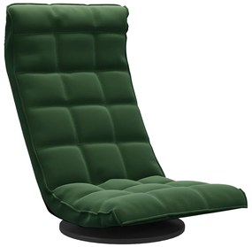 vidaXL Καρέκλα Δαπέδου Περιστρεφόμενη Σκούρο Πράσινο Βελούδινη