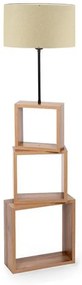 Φωτιστικό δαπέδου με Ξύλο Claude 37x20x140εκ Megapap-GP029-0005,1-Μπεζ GP029-0005,1