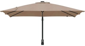 vidaXL Ομπρέλα Κήπου Taupe 248.5 x 247.5 x 160 εκ. ύφασμα