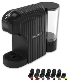 Μηχανή εσπρέσο 7σε1 Crown CCM-1530B, 20 bar, 0,9 l, 7 προσαρμογείς, ενδείξεις LED, έλεγχος μήκους καφέ, Μαύρο