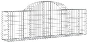 vidaXL Συρματοκιβώτια Τοξωτά 25 τεμ. 200x30x60/80 εκ. Γαλβαν. Ατσάλι