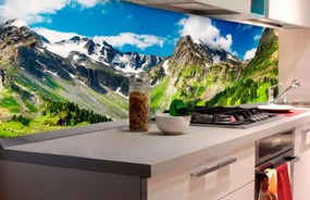 Αυτοκόλλητη φωτοταπετσαρία για γοητευτικά βουνά κουζίνας - 350x60