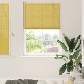 vidaXL Ρολά και Σκίες Παραθύρων Κίτρινο 100 x 160 cm Μπαμπού