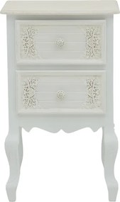 Συρταριέρα Pazlen Inart mdf σε λευκή αντικέ απόχρωση 40x45x65εκ
