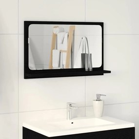 vidaXL Καθρέφτης μπάνιου σε μαύρο δρυ, 60x10,5x37 εκ, φτιαγμένος από ξύλο