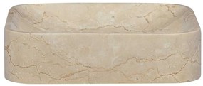 vidaXL Νιπτήρας Κρεμ 40 x 40 x 10 εκ. Μαρμάρινος