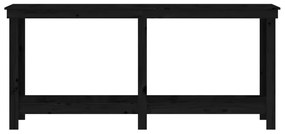 vidaXL Πάγκος Εργασίας Μαύρος 180x50x80 εκ. από Μασίφ Ξύλο Πεύκου