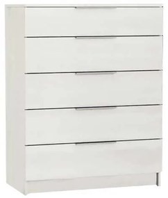 Συρταριέρα DRAWER 5-Σ 80x40x105cm Άσπρη