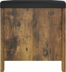 vidaXL Κουτί Αποθήκευσης Καπν. Δρυς 105x40x45εκ Επεξ. Ξύλο + Μαξιλάρι