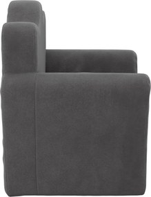 vidaXL Καναπές Παιδικός Ανθρακί από Μαλακό Βελουτέ Ύφασμα