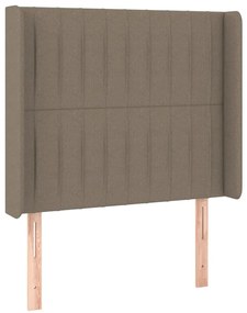 vidaXL Κρεβάτι Boxspring με Στρώμα &amp; LED Taupe 80x200 εκ. Υφασμάτινο