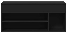 Πάγκος παπουτσιών vidaXL Μαύρο 102x30,5x45 cm Κατασκευασμένο ξύλο