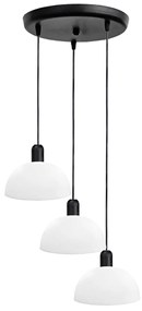 Φωτιστικό Οροφής Τρίφωτο Heronia Sfera Black/White 35-0091
