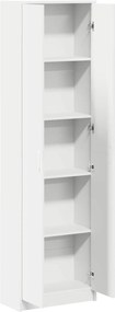 vidaXL Ντουλάπι με ράφι Λευκό 55 x 25 x 189 εκ. Επεξεργασμένο ξύλο