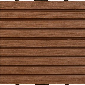 vidaXL Πλάκα Κατασκευής 22 pcs Καφέ 30 x 30 cm WPC