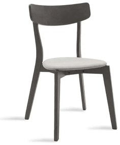 Καρέκλα Toto 097-000012 Rustic Grey Wood, Fabric