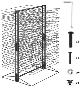 VEVOR Art Drying Rack 50 Removable Shelves Painting Drying Rack for Classroom