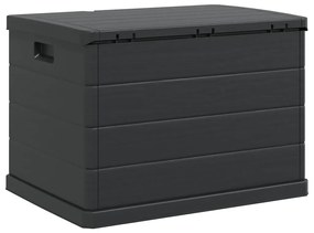 vidaXL Κουτί αποθήκευσης κήπου Ανθρακί 77.5 x 54.5 x 53 εκ. Πλαστικό