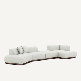 Γωνιακός καναπές δεξιά XL, Jacopo, σε σερζέ ύφασμα