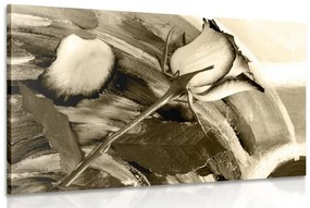 Εικόνα τριαντάφυλλο σε σέπια - 60x40