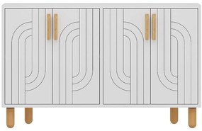Μπουφές Rodney 327ODS1291 120x29,6x73,6cm White-Oak Particle Board, Melamine