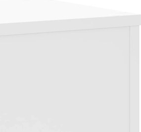 vidaXL Βάσεις Φυτών 2 τεμ. Λευκές 30x30x70 εκ. από Επεξεργασμένο Ξύλο