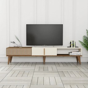 Έπιπλο Τηλεόρασης Καρυδιά / Κρέμ CUSURO 180x35x40