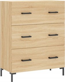 vidaXL Ντουλάπι Sonoma δρυς 69,5 x 34 x 180 εκ. από Επεξεργασμένο Ξύλο