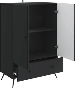 vidaXL Πλαϊνό γραφείο Μαύρο 66 x 34,5 x 95 εκ. Επεξεργασμένο Ξύλο