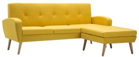 vidaXL Καναπές Γωνιακός Κίτρινος 186 x 136 x 79 εκ. Υφασμάτινος