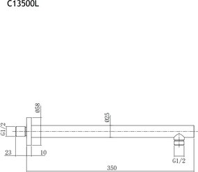 Almar Emotion E044076+C13500L Chrome - Κεφαλή Ντους με Βραχίονα