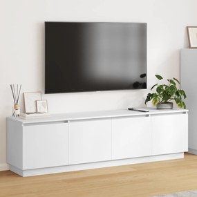 vidaXL Κονσόλα τηλεόρασης με LED Λευκή 180x38x49 εκ. Επεξεργασμένο ξύλο