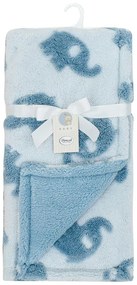 Κουβέρτα Sherpa Αγκαλιάς-Λίκνου 75x100εκ. Elephant 08 Sky Blue Dimcol