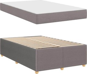 vidaXL Σκελετός Κρεβατιού Taupe 120 x 190 cm ύφασμα